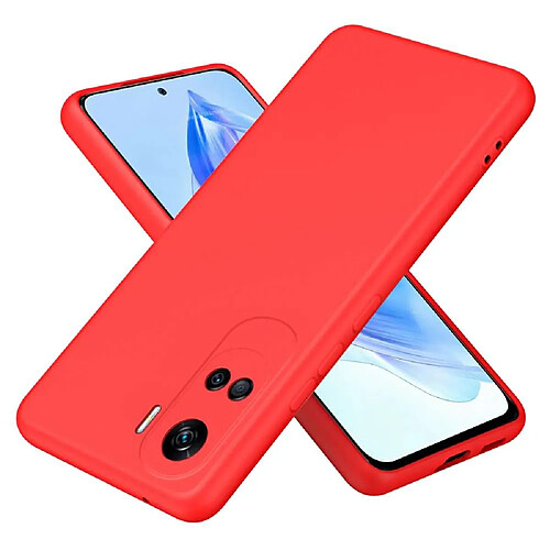 Htdmobiles Coque pour Huawei Honor 90 Lite 5G - housse etui silicone gel fine + verre trempe - ROUGE