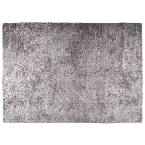 vidaXL Tapis lavable antidérapant 120x180 cm gris