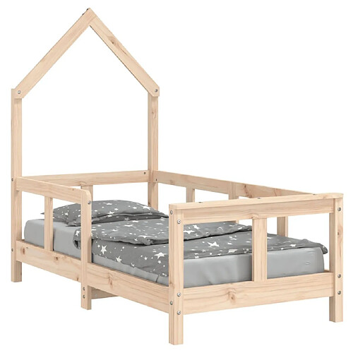 Maison Chic Lit simple Cadre de lit pour enfant,Lit d'Enfant Moderne 70x140 cm bois de pin massif -MN83476