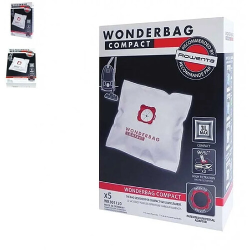 Sachet de sacs wonderbag compact x5 pour aspirateur constructeurs divers