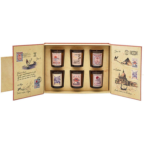 La Chaise Longue Coffret 6 bougies Senteurs du monde.