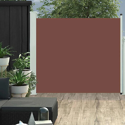 vidaXL Auvent latéral rétractable de patio 100x300 cm Marron