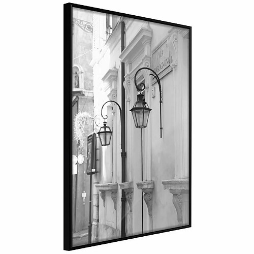 Paris Prix Affiche Murale Encadrée Old Town's Charm 40 x 60 cm Noir