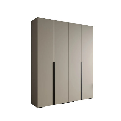 Abiks Meble Armoire Inova 1 À Portes Battantes 236,7/200/47 4 Portes (gris/nero)