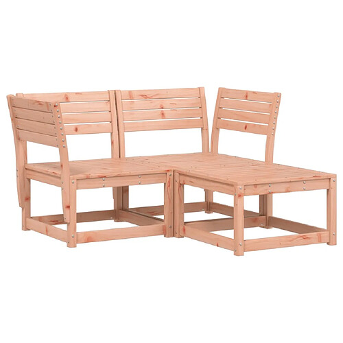 Maison Chic Salon de jardin 3 pcs | Ensemble de Table et chaises | Mobilier d'Extérieur bois massif de Douglas -GKD58262