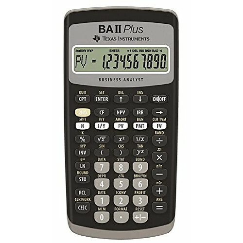 Texas Instruments BA-II PLUS - Noir Calculatrice Financière