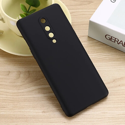 Coque en silicone liquide souple noir pour votre OnePlus 8