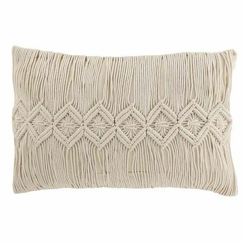 Paris Prix Coussin Déco Linea Macramé 40x60cm Blanc