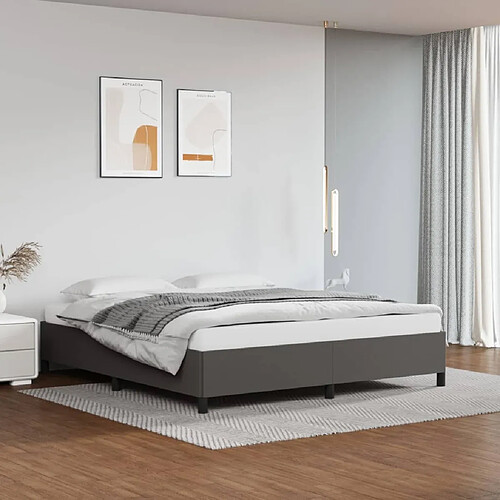 vidaXL Cadre de lit sans matelas gris 160x200 cm similicuir