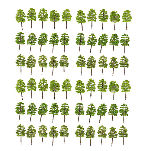 60x Arbres Modèles Bricolage Paysage Ferroviaire Paysage Accessoire 3,54 '' 1/100 HO OO