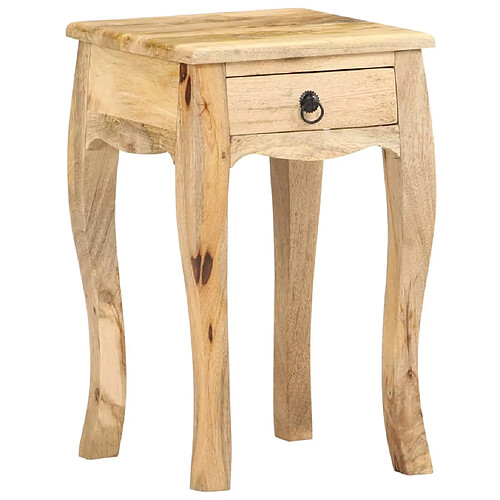 vidaXL Table de chevet 28x28x46 cm Bois de manguier massif