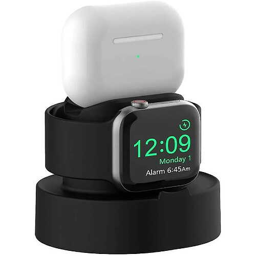 Chrono Support de charge pour Apple Watch SE, séries 6, 5, 4, 3, 2, 1, 44 mm / 42 mm / 40 mm / 38 mm, support d'installation facile pour le chargeur AirPods Pro Dock,(noir)