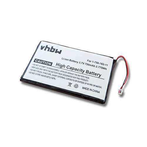 vhbw Batterie remplacement pour Sony 1-756-763-11, 7Y19A60823, LIS1401 pour lecteur de musique MP3 (750mAh, 3,7V, Li-polymère)