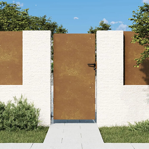 vidaXL Portail de jardin 85x200 cm acier corten