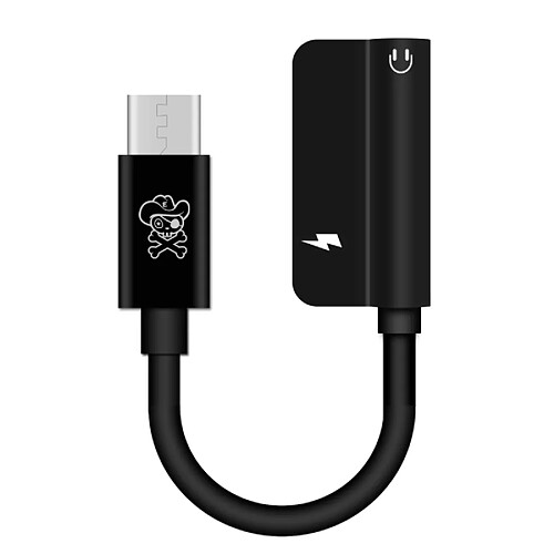 Wewoo Câble d'adaptateur audio Hat-ptince de type C à Type C et Jack 3.5mm, pour Galaxy, Google, LG, Sony, Huawei, Xiaomi, Lenovo et autres téléphones Android (noir)