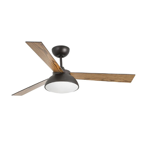 Faro Barcelona Ventilateur de plafond LED marron avec moteur CC intelligent - Télécommande incluse, 3000K