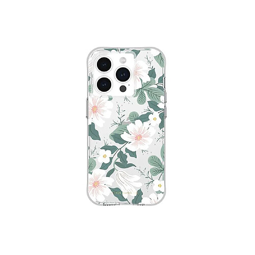 CASE MATE Coque pour Apple iPhone 15 Pro MagSafe Willow Imprimé Floral Vert