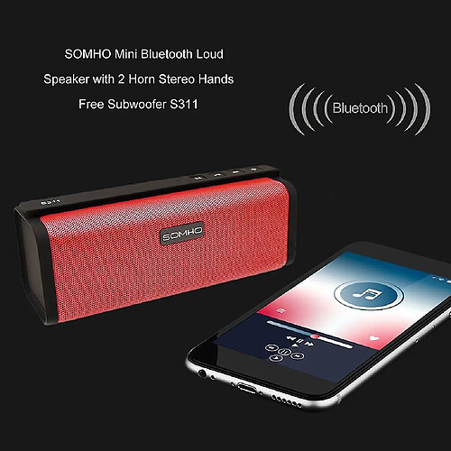 Universal Somho Mini Bluetooth haut-parleur fort avec 2 cornes Hands Hands Free Subwoofer S311