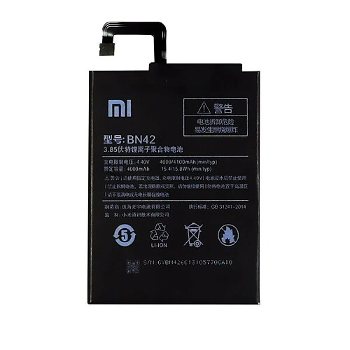 batterie pile original XIAOMI BN42 4100mAh pour XIAOMI REDMI 4