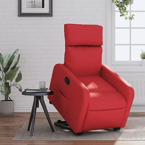 vidaXL Fauteuil inclinable Rouge Similicuir