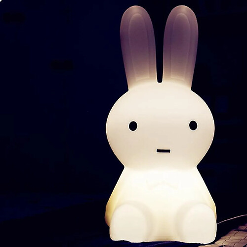 Universal Lumière lumineuse de dessin animé, lumière colorée Miffy lapin 28cm (blanc)