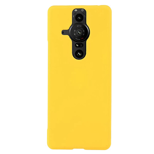 Coque en TPU anti-empreintes digitales, caoutchouté, anti-rayures jaune pour votre Sony Xperia Pro-I