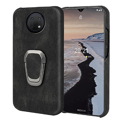 Coque en TPU + PU avec béquille rotative, noir pour votre Nokia G10