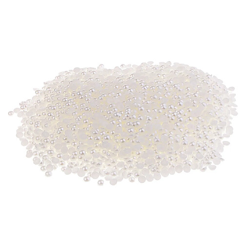 Demi cabochon de dos plat de perles de perle 0.5kg pour le blanc 6mm de scrapbooking de DIY