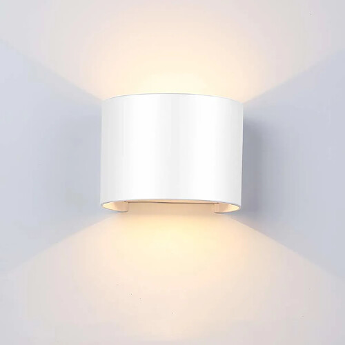 Stoex 12W Applique Murale Led Interieur Lampe de Mur Blanc Chaud Moderne Decoration Blanc pour Chambre Bureau Salon Salle de bain Couloir