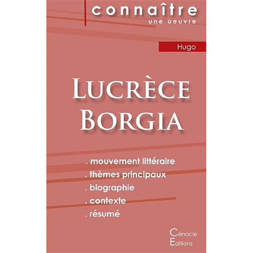 Fiche de lecture Lucrèce Borgia (Analyse littéraire de référence et résumé complet) · Occasion