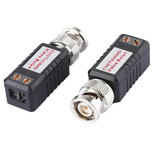 Wewoo 2 PCS HD 202E version améliorée Coaxial CVI / TVI / AHD 1CH Transmetteur passif vidéo Balun