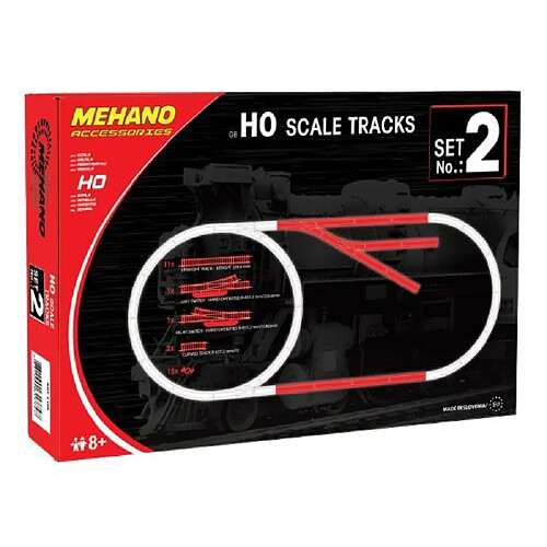 Mehano F102 Additional (30 Pcs) Ho Scale Tracks Set 2-Made in Slovenia Multi Colour