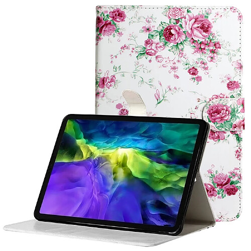 Etui en PU avec support une rose pour votre iPad mini (2021)