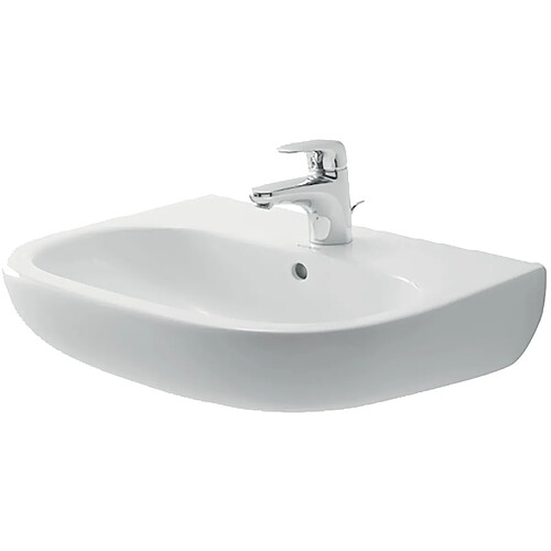 Lavabo D-CODE 650x500 Blanc avec trop-plein - DURAVIT - 2310650000