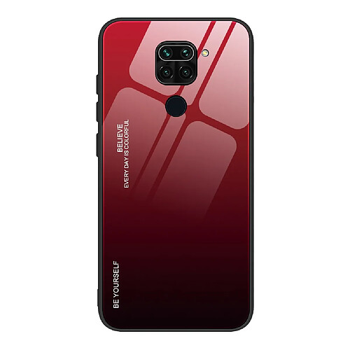 Coque en TPU hybride de couleur dégradé rouge/noir pour votre Xiaomi Redmi Note 9