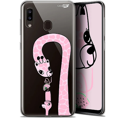 Caseink Coque arrière Samsung Galaxy A20 (6.4 ) Gel HD [ Nouvelle Collection - Souple - Antichoc - Imprimé en France] Summer Giraffe