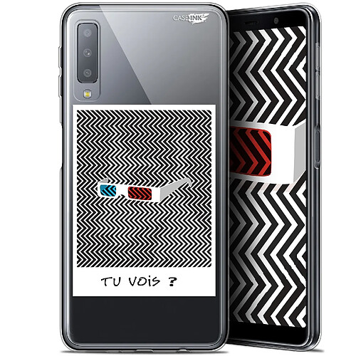 Caseink Coque arrière Samsung Galaxy A7 2018 (A750) (6 ) Gel HD [ Nouvelle Collection - Souple - Antichoc - Imprimé en France] Tu Vois ce que Je Vois