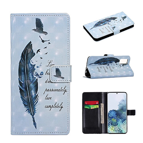 Etui en PU impression de motif de décoration spot lumineux avec support plume pour votre Samsung Galaxy A51 SM-A515