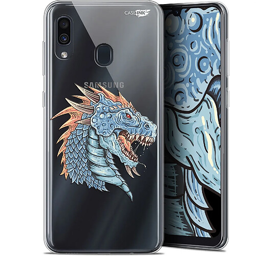 Caseink Coque arrière Samsung Galaxy A30 (6.4 ) Gel HD [ Nouvelle Collection - Souple - Antichoc - Imprimé en France] Dragon Draw