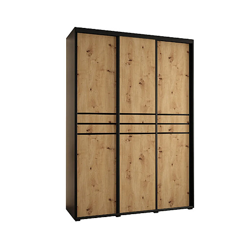 Abiks Meble Armoire Davos 10 À Portes Coulissantes 235,2/180/45 3 Portes