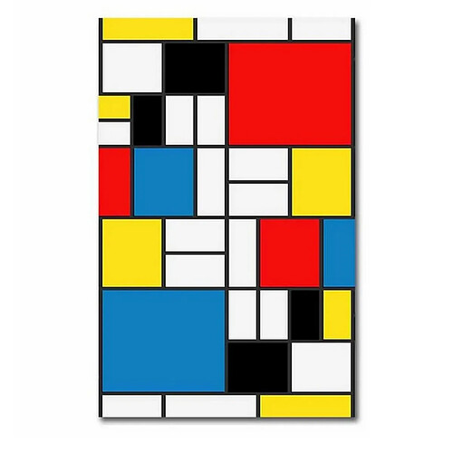 EPIKASA Impression sur Toile Mondrian Composition