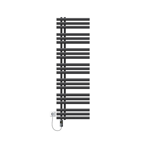 LuxeBath Radiateur de salle de bain acier anthracite50x160cm avec élément chauffant 1200W