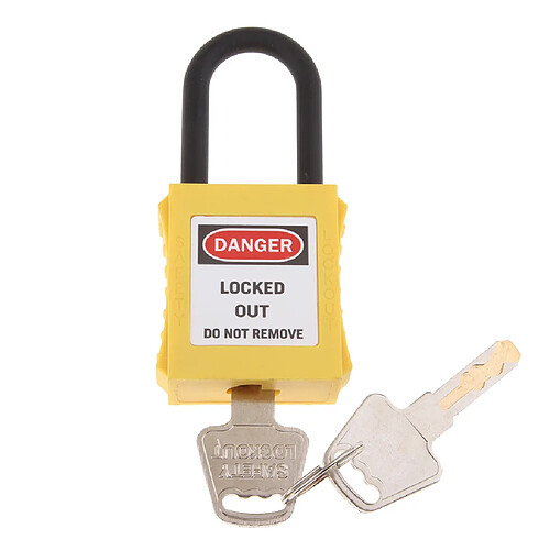 PL38-KD Cadenas De Verrouillage De Sécurité Incurvé PVC 38 Mm Jaune