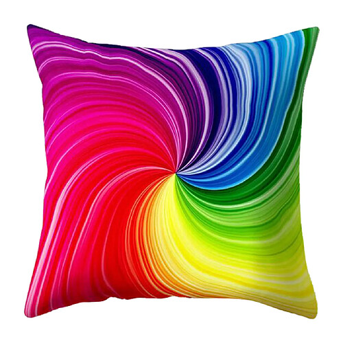 Couvertures De Coussin Colorées De Décor De Lit Doux De Taie D'oreiller De Jet Carré E