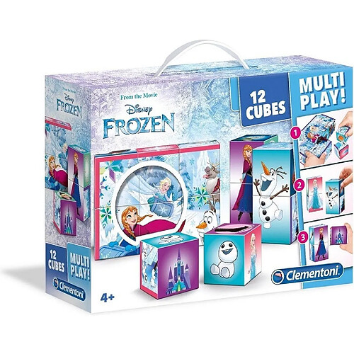 CLEMENTONI - Puzzle 12 Cubes Multiplay - La Reine des Neiges