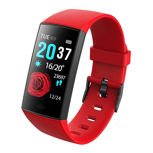 Wewoo Bracelet connecté CY11 1,14 pouces couleur écran intelligent IPS IP67 étanchecomptage des étapes de soutien / rappel d'appel / surveillance de la fréquence cardiaque / du sommeil rouge