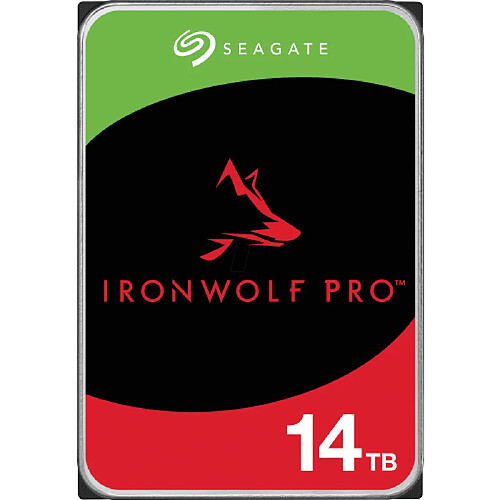 Seagate Technology Ironwolf Pro Disque Dur Interne 14To HDD 3.5" 7200RPM SATA 250Mo/s Noir