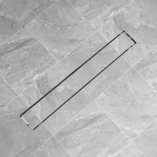 vidaXL Drain de douche linéaire 830 x 140mm Acier inoxydable