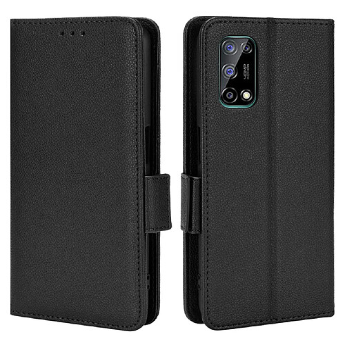 Etui en PU texture litchi avec support, noir pour votre Realme V5 5G/Q2/7 5G/Oppo K7x