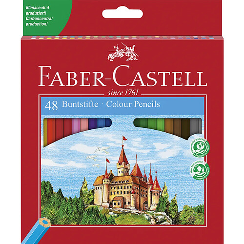 FABER-CASTELL Crayons de couleur CASTLE, étui de 48 ()